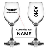 Thumbnail for A310 Text Designed Wine Glasses