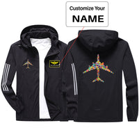 Thumbnail for Colourful Airplane Sport & Running Jackets