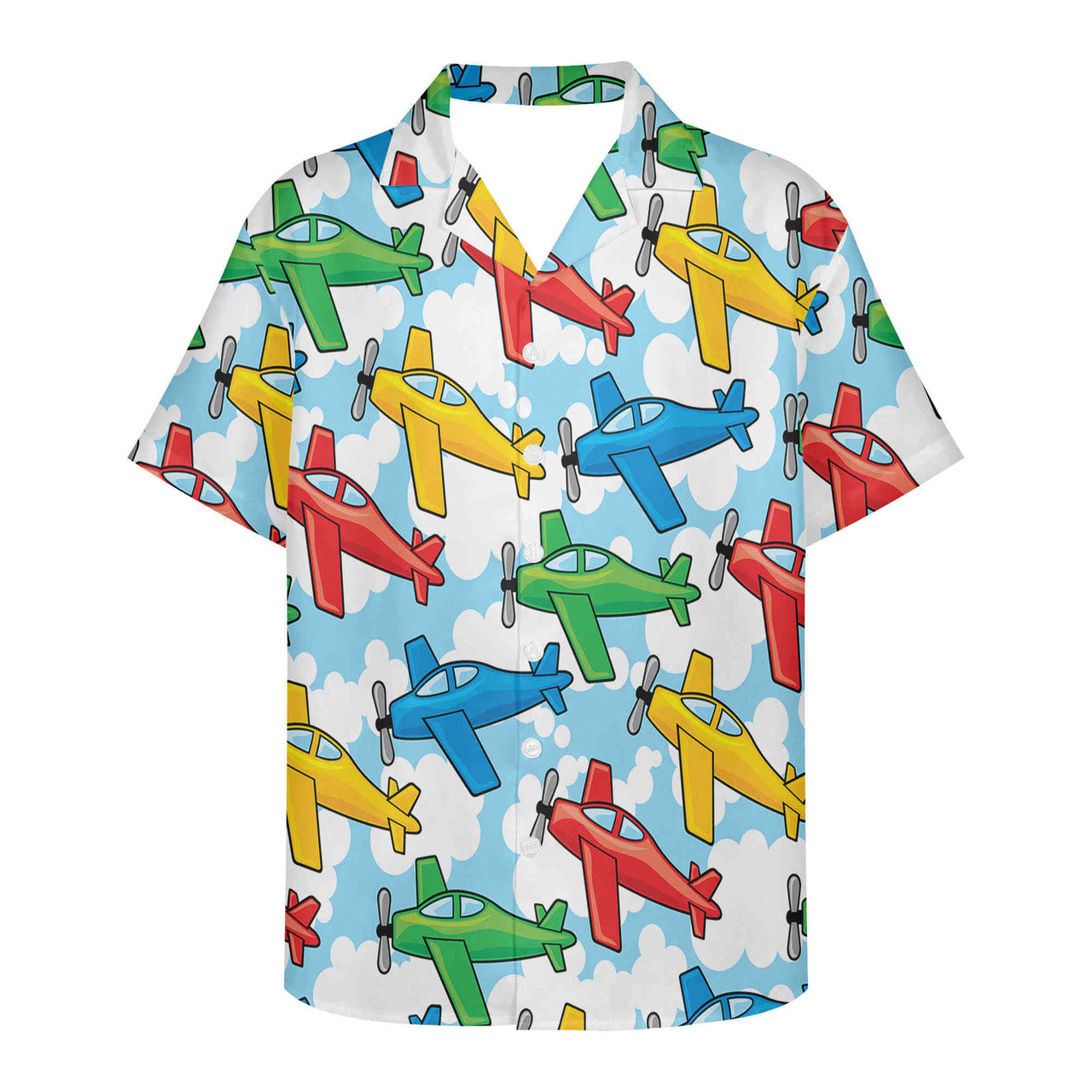 Funny Airplanes Designed 3D Hawaiian Shirts