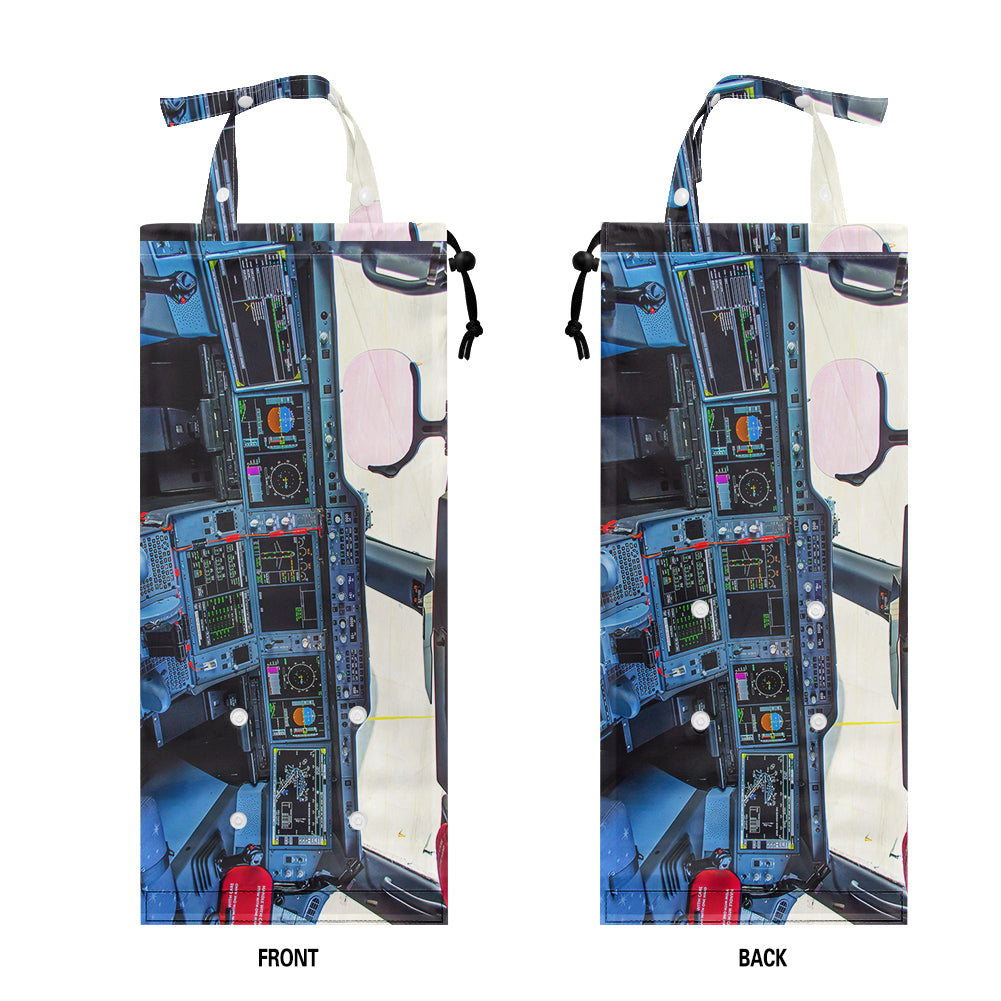 Airbus A350 Cockpit-Horizontal Designed Car Folding Garbage Bags