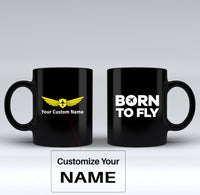 Thumbnail for Born To Fly Special Designed Black Mugs
