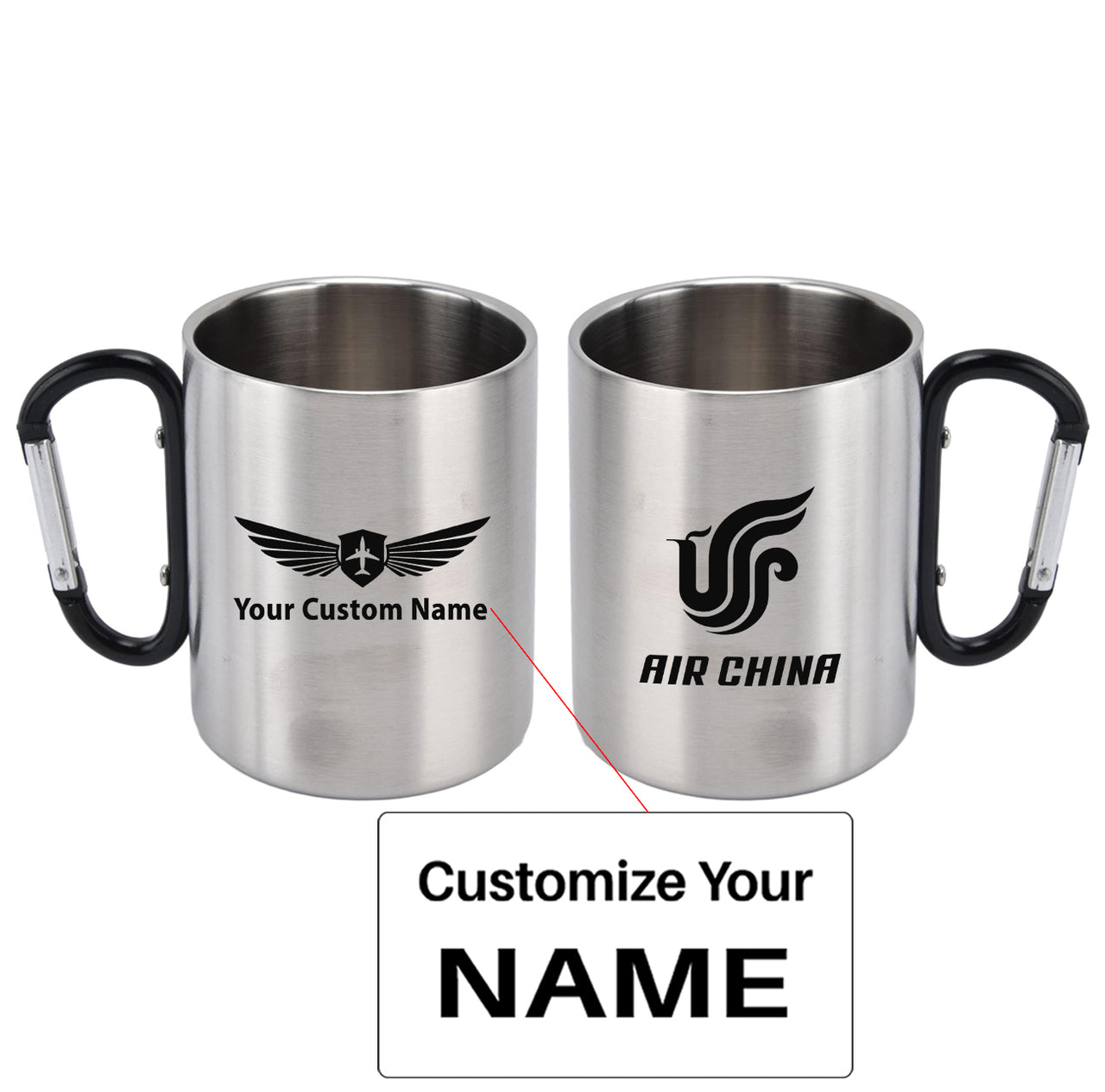 Air China Airlines Designed Stainless Steel Outdoors Mugs