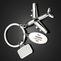 Thumbnail for Your Custom Design & Image & Logo & Text Designed Suitcase Airplane Key Chains