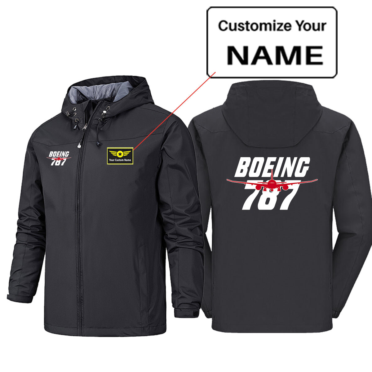Amazing Boeing 787 Designed Rain Jackets & Windbreakers