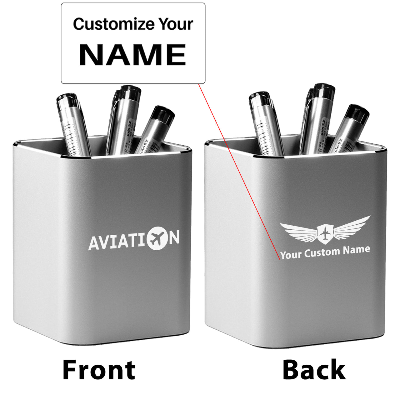 Aviation Designed Aluminium Alloy Pen Holders