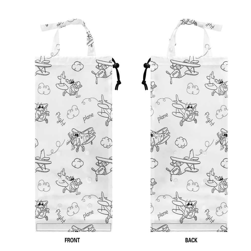 Cartoon Planes 2 Designed Car Folding Garbage Bags