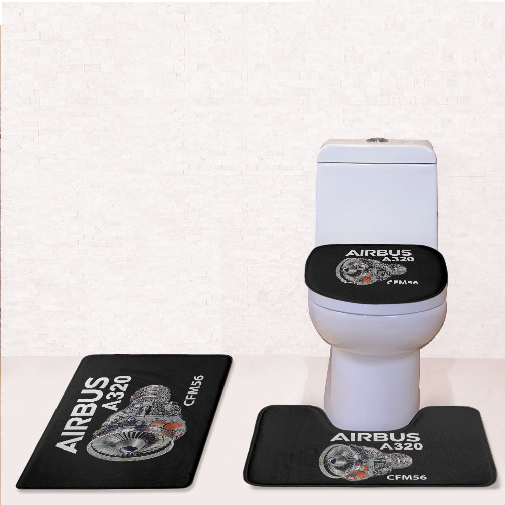 Airbus A320 & CFM56 Engine Designed Toilet Seat Cover Three-piece Set