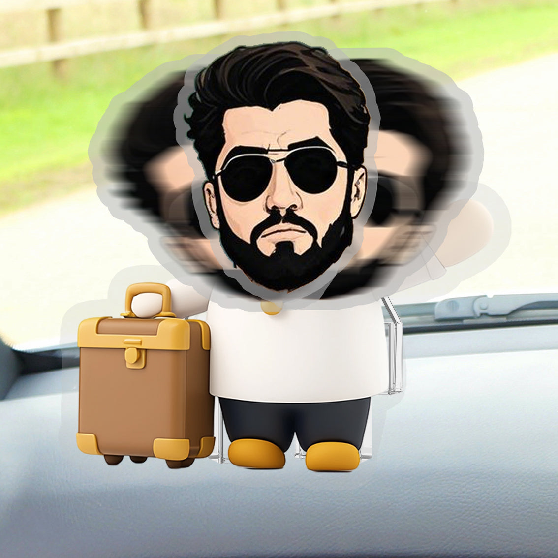 Cartoon Pilot Custom Automatic Shaking Head Decorations Personalized Acrylic