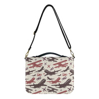 Thumbnail for Vintage & Jumbo Airplanes 2 Designed PU Accessories Bags Strap Style