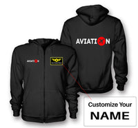 Thumbnail for Aviation Designed Zipped Hoodies