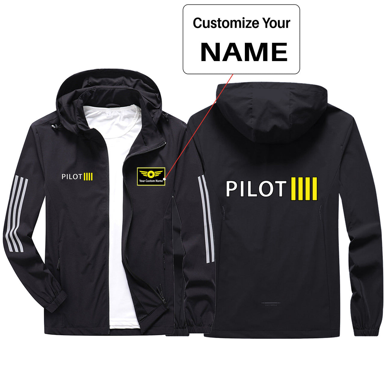 Pilot & Stripes (4 Lines) Sport & Running Jackets