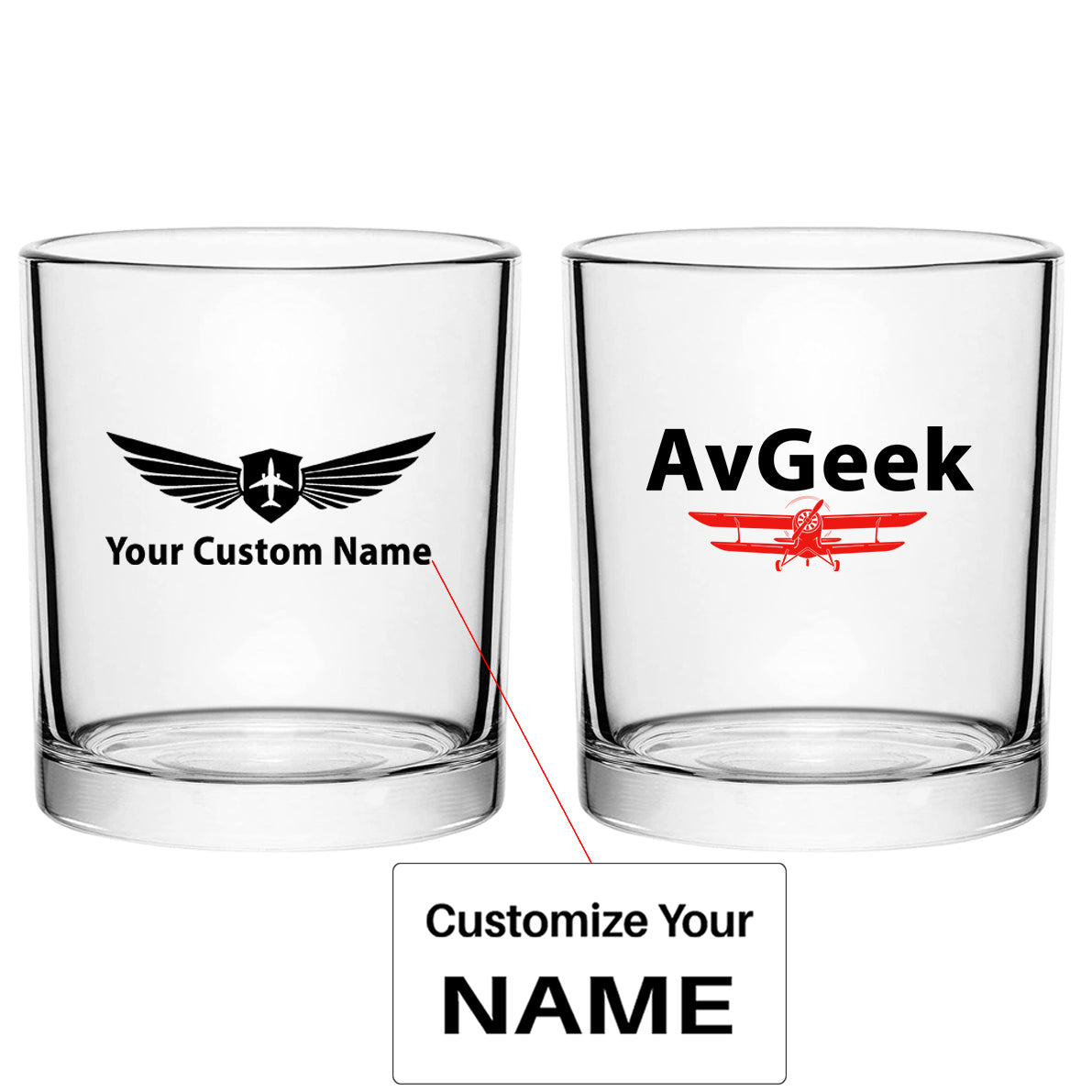 Avgeek Designed Special Whiskey Glasses