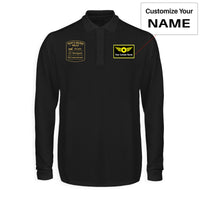 Thumbnail for Pilot's Golden Rules Designed Long Sleeve Polo T-Shirts