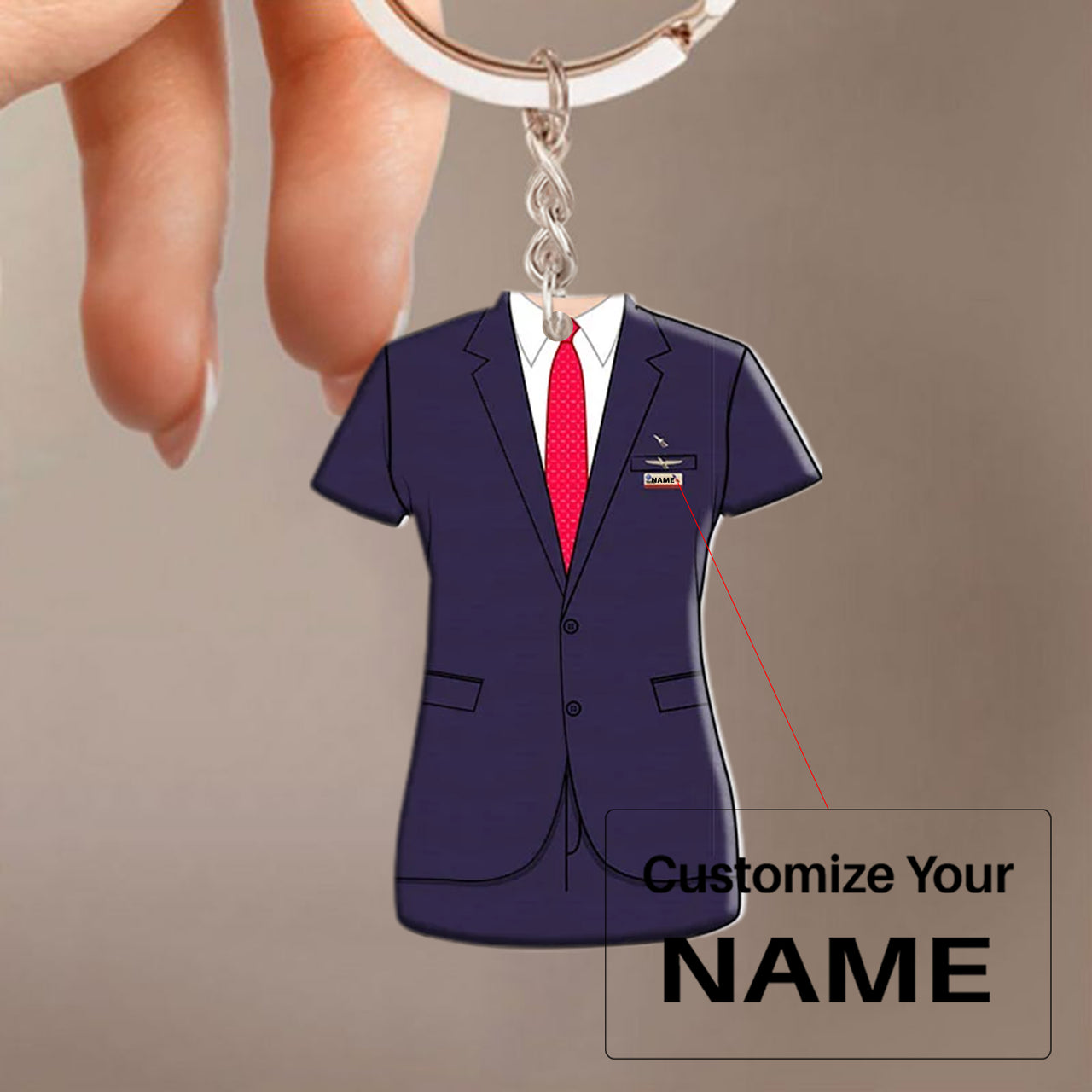 American Airlines Uniform Acrylic Keychain