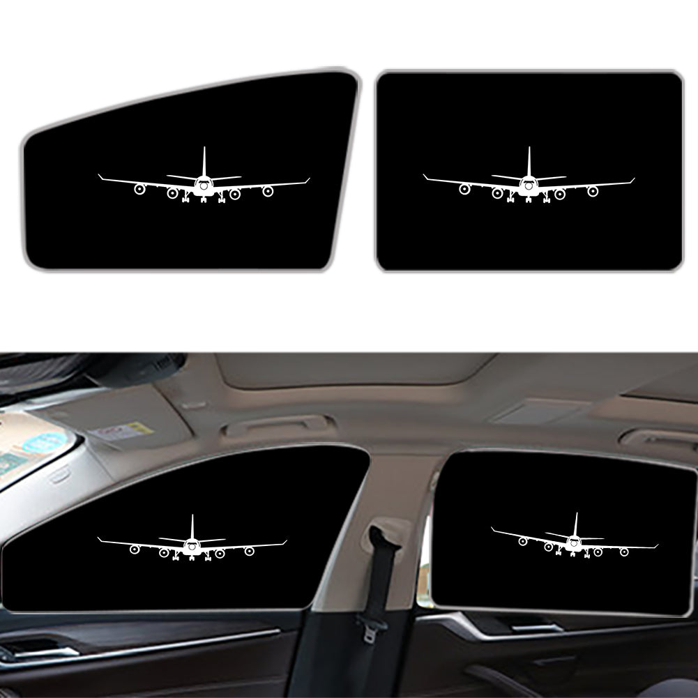 Airbus A340 Silhouette Designed Car Sun Shade (Side window)