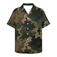 Thumbnail for Military Camouflage Army Green Designed 3D Hawaiian Shirts