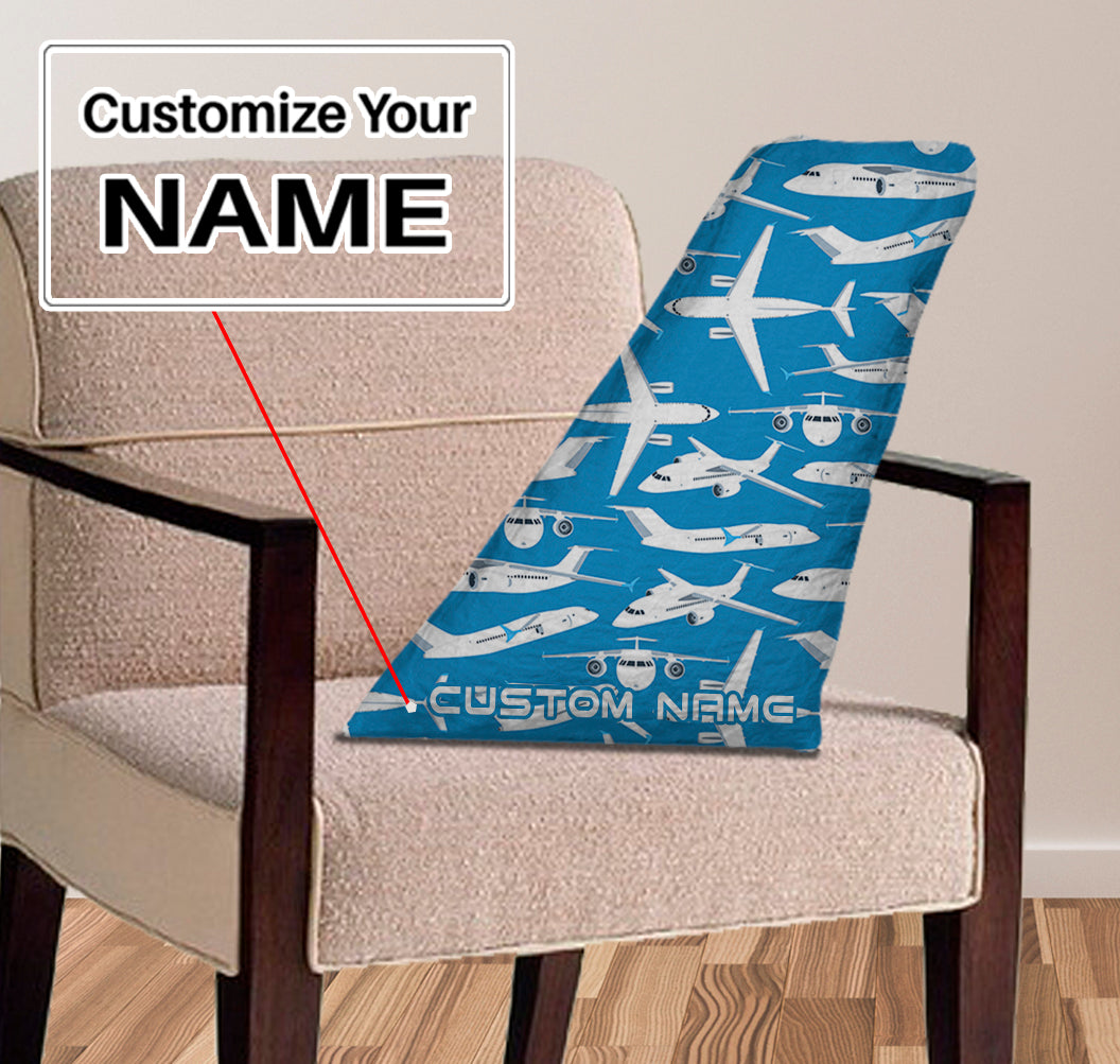 Big Airplanes Designed Aircraft Tail Pillows