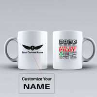Thumbnail for Airline Pilot Label Designed Ceramic White Mugs