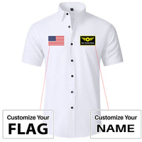 Thumbnail for Custom Flag & Name with Special Badge Design Super Quality Short Sleeve Shirts