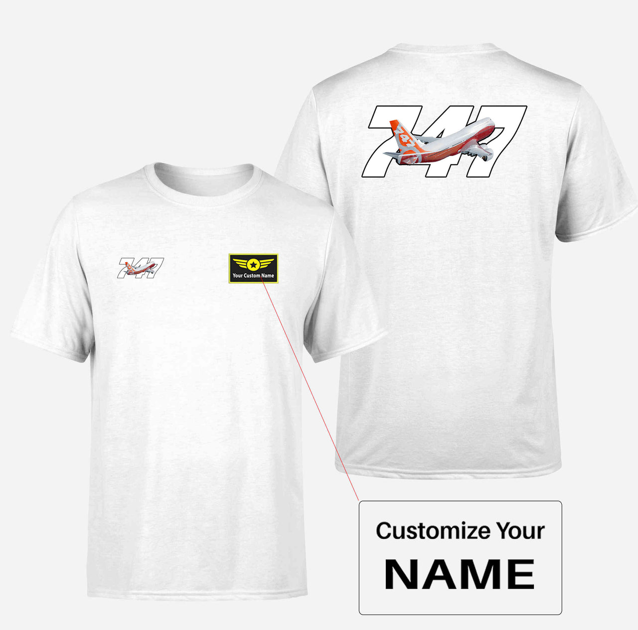 Super Boeing 747 Intercontinental Designed Double-Side T-Shirts