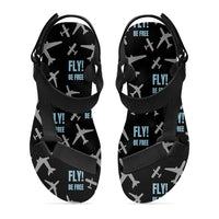Thumbnail for Fly Be Free Black Designed Open Toe Sandals (Slippers)