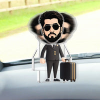 Thumbnail for Pilot holding suitcase Custom Automatic Shaking Head Decorations Personalized Acrylic