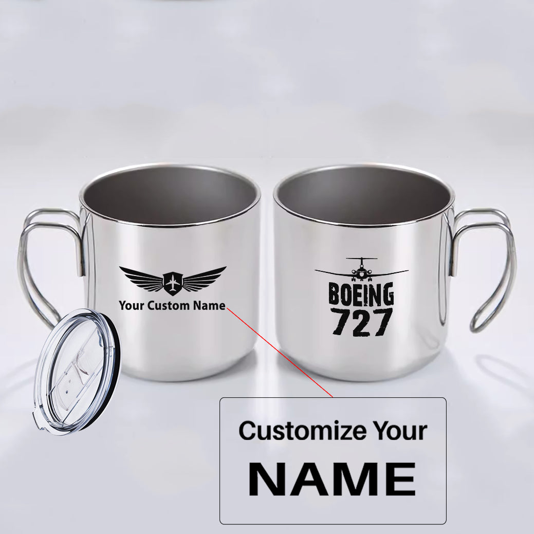 Boeing 727 & Plane Designed Stainless Steel Portable Mugs