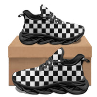 Thumbnail for Black & White Boxes Designed Sports Running Jogging Shoes