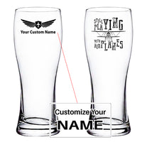 Thumbnail for Still Playing With Airplanes Designed Pilsner Beer Glasses
