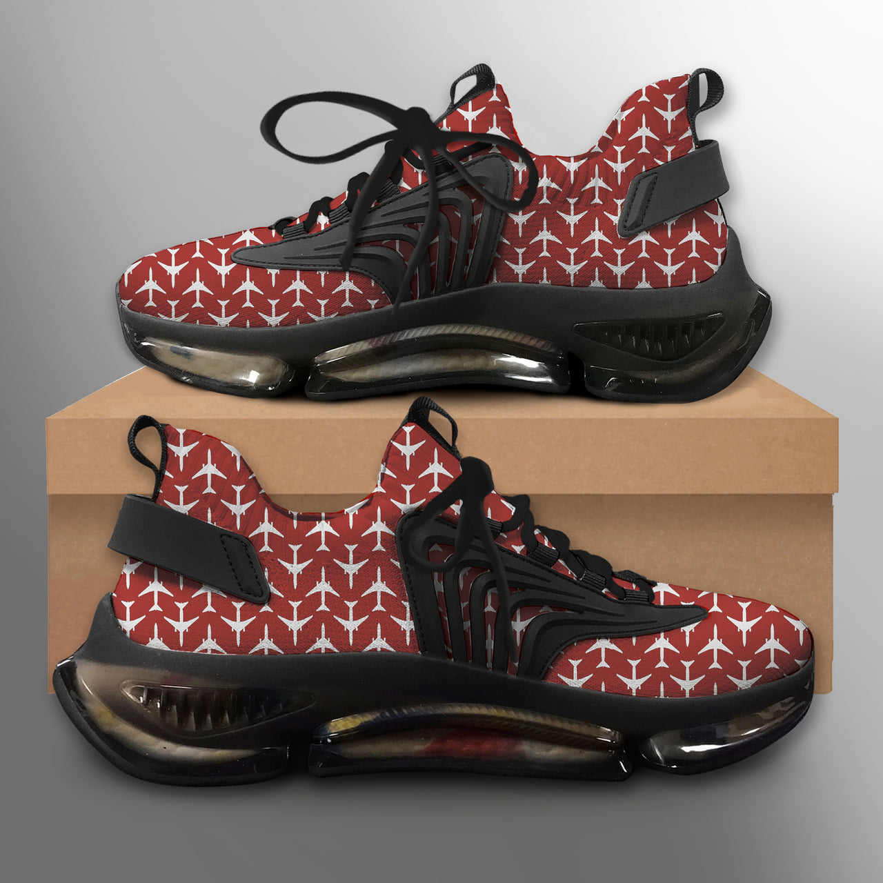 Perfectly Sized Seamless Airplanes Red Designed Fashion Running Shoes