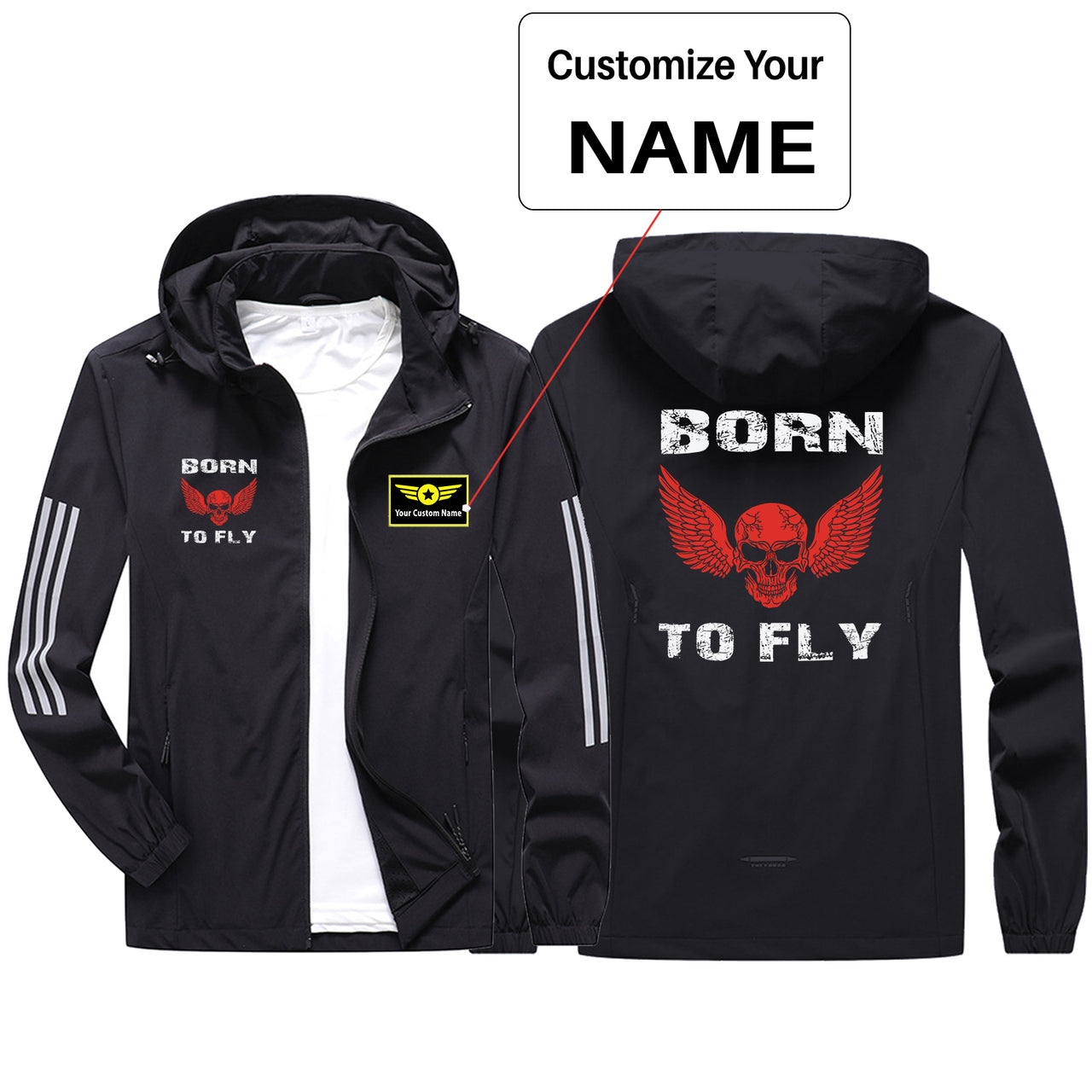 Born To Fly SKELETON Sport & Running Jackets