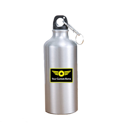 Custom Name (Special Badge) aviation design on thermos, vacuum-insulated.