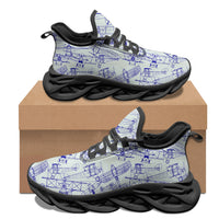 Thumbnail for Amazing Drawings of Old Aircrafts Designed Sports Running Jogging Shoes
