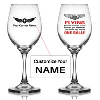 Thumbnail for Flying One Ball Designed Wine Glasses