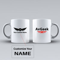 Thumbnail for Avgeek Designed Ceramic White Mugs