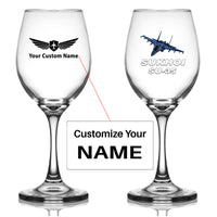 Thumbnail for The Sukhoi SU-35 Designed Wine Glasses