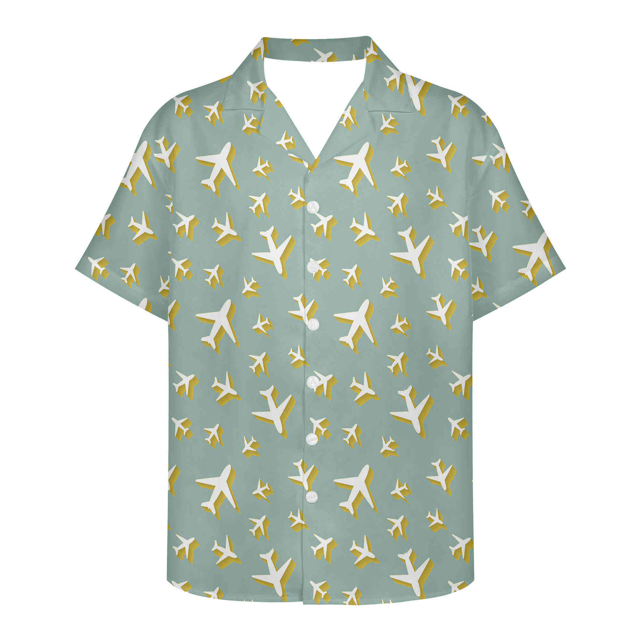 Mixed Size Airplanes Designed 3D Hawaiian Shirts