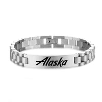 Thumbnail for Alaska Airlines Designed Stainless Steel Chain Bracelets