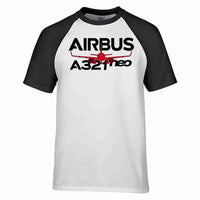 Thumbnail for Amazing Airbus A321neo Designed Raglan T-Shirts