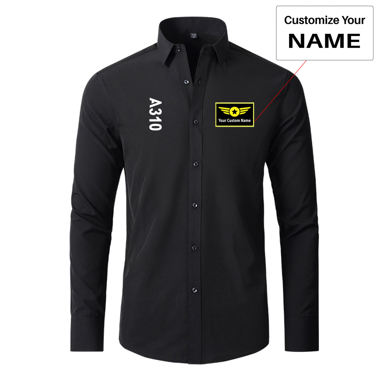 A310 Text Designed Long Sleeve Shirts