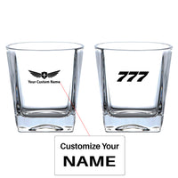 Thumbnail for 777 Flat Text Designed Whiskey Glass