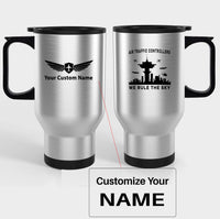 Thumbnail for Air Traffic Controllers - We Rule The Sky Designed Travel Mugs (With Holder)