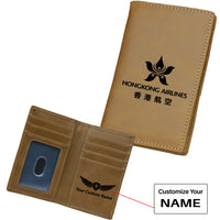 Thumbnail for Hong Kong Airlines Designed Leather Card Holder Wallets