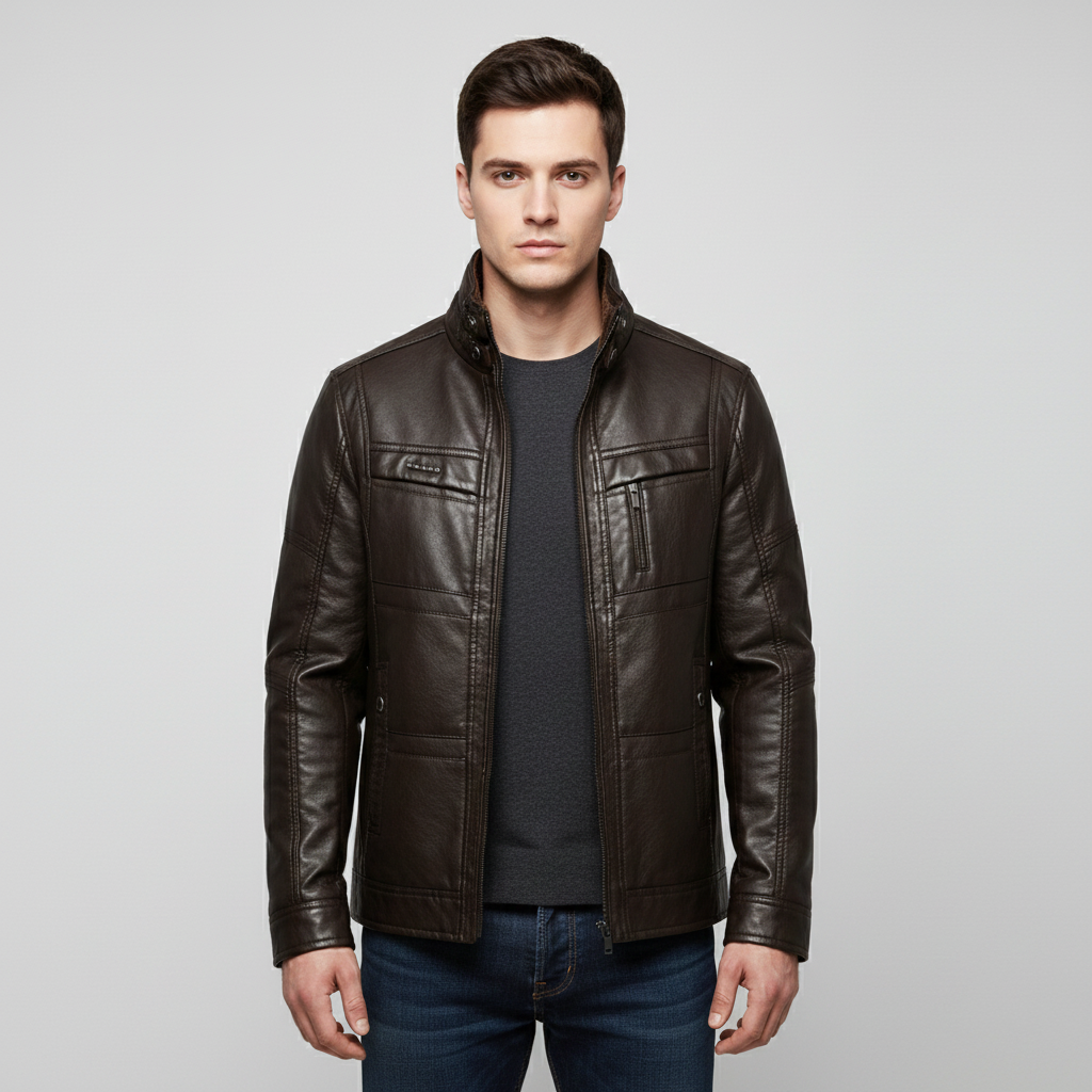 PU Leather Pilot Bomber Jackets
