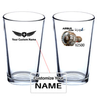 Thumbnail for Airbus A320 & V2500 Engine Designed Beer & Water Glasses
