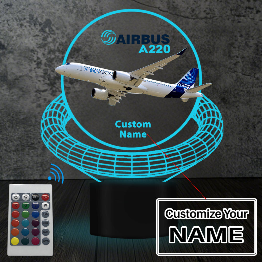 Airbus A220 Designed 3D Lamp