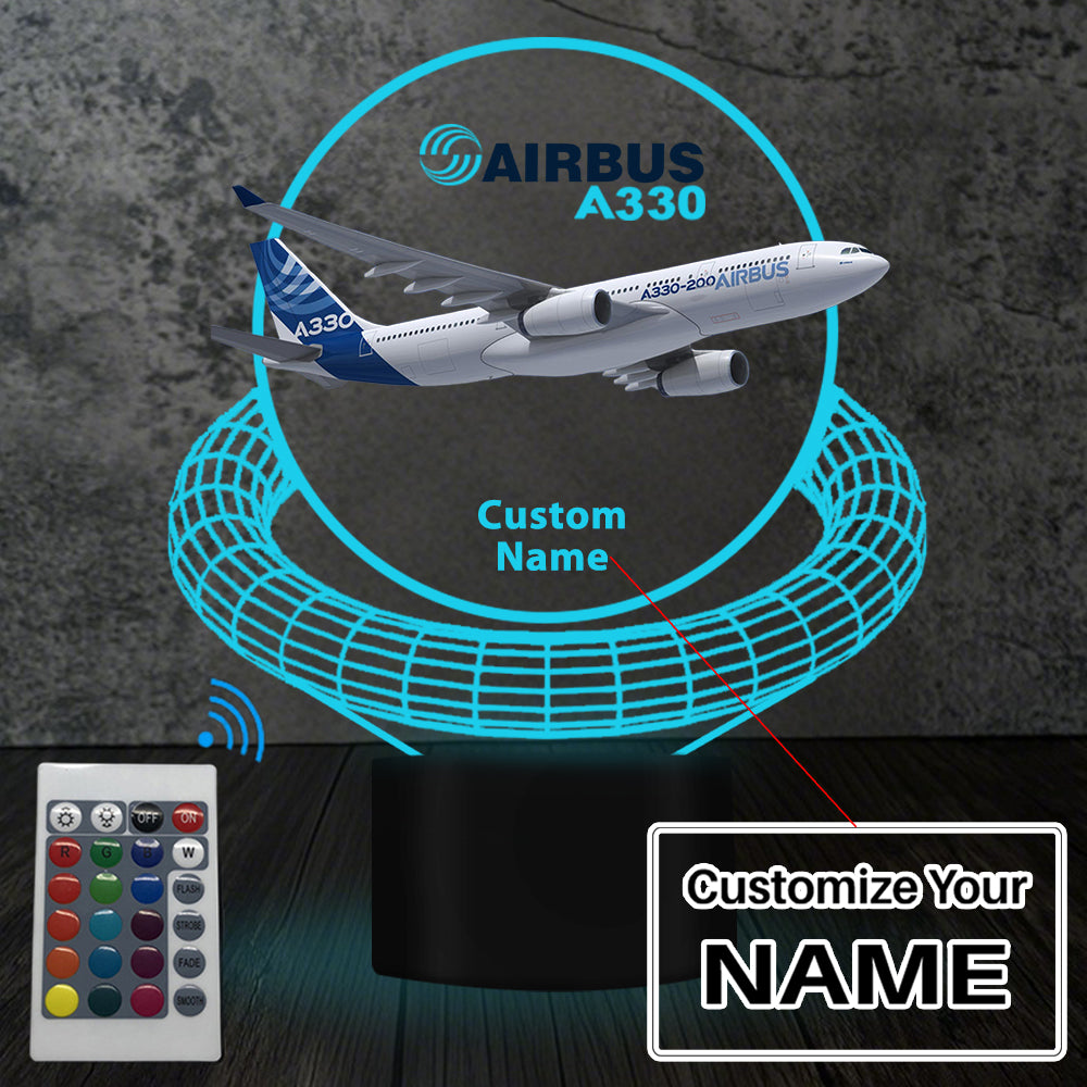 Airbus A330 Designed 3D Lamp