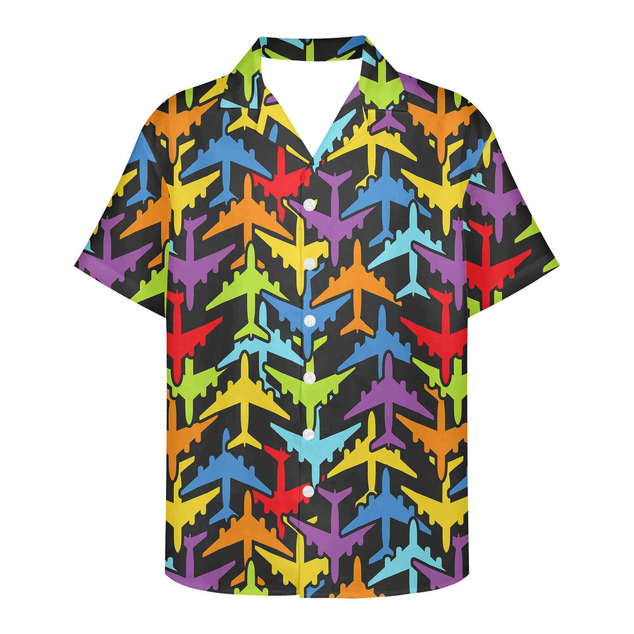 Super Colourful Airplanes Designed 3D Hawaiian Shirts
