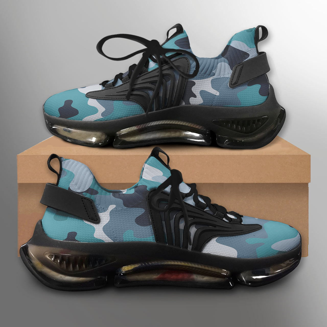 Military Camouflage Green Designed Fashion Running Shoes