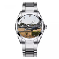 Thumbnail for Fighter Jet 16 From Side Designed Stainless Steel Band Watches